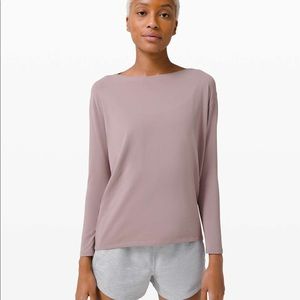 Lululemon back in action long sleeve in violet verbena size 12